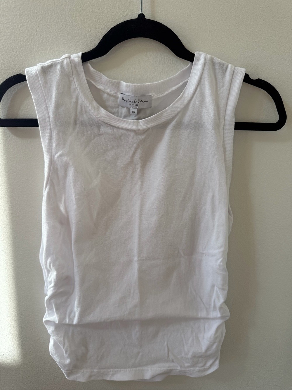 Michael Stars White Tank Top - Classic Crew Neck